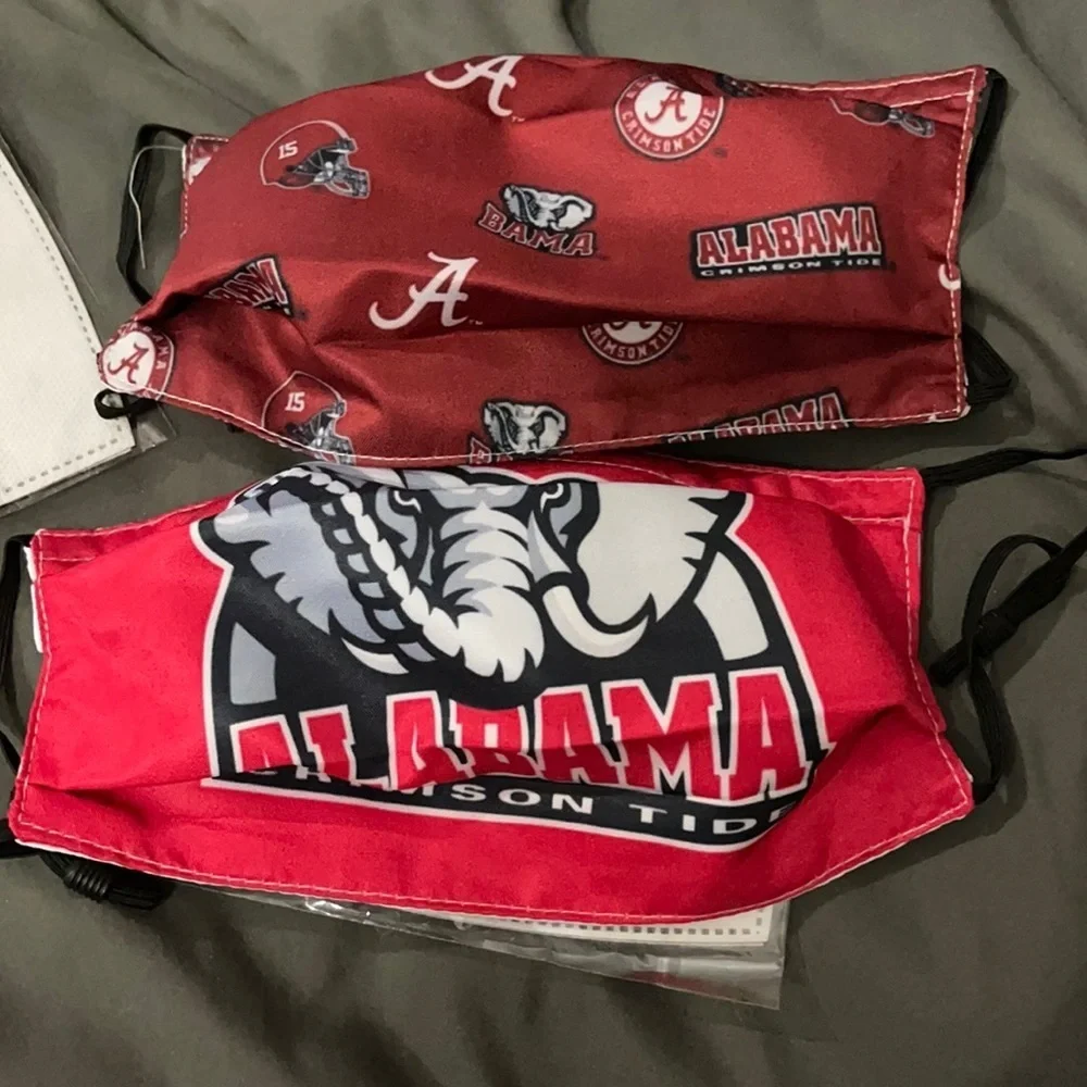 6/$20 NEW set/2 Alabama adjustable face masks